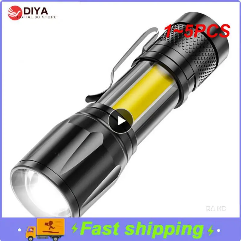 

1~5PCS Hot Mini Led Flashlight Zoom Focus Usb Charge Led Light New Waterproof Adjustable Penlight 2023 Lamp Lantern