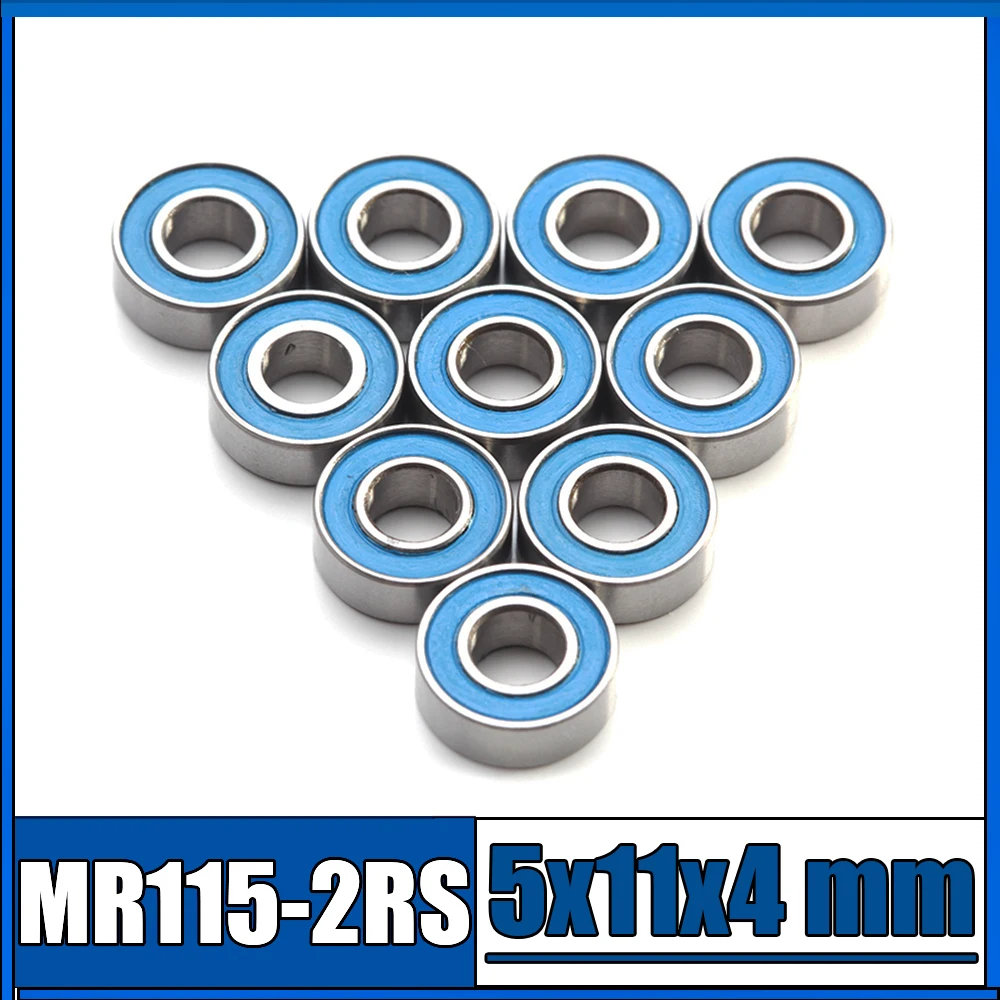 Mr115Rs Cuscinetto Abec-3 (10 Pz) 5X11X4Mm Miniatura Mr115-2Rs Cuscinetti A Sfera Blu Sigillato Mr115 2Rs Cuscinetto