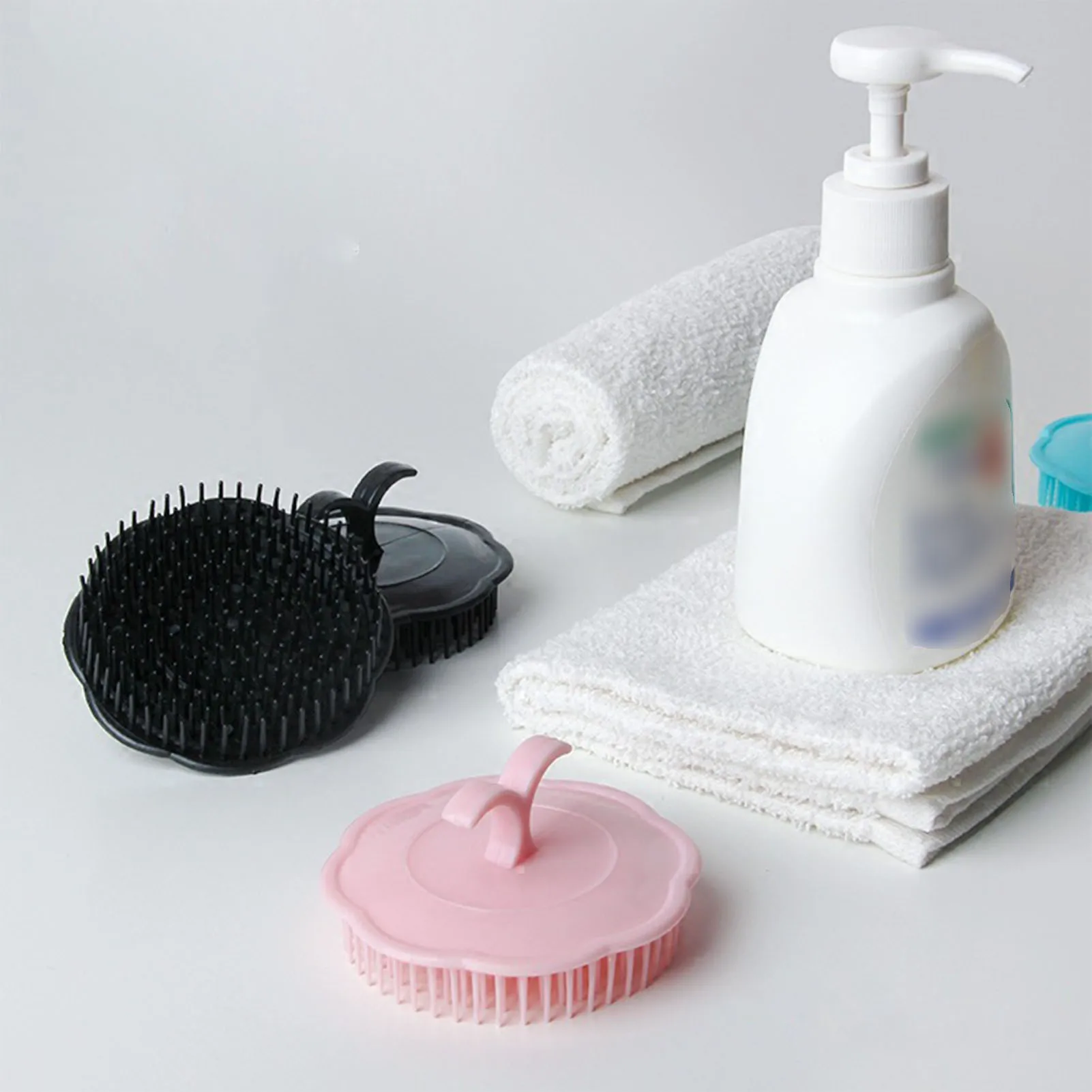 Pettini per capelli rotondi massaggiatore per cuoio capelluto spazzola per Shampoo massaggiatore per la testa esfoliante per cuoio capelluto per capelli puliti adatto per uomini e donne - immagine 4
