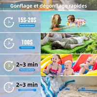 Mini pompe à air électrique portable avec lumière, gonfleur sans fil 4,5 KPa 1600 mAh pour matelas pneumatique, sacs sous vide, piscine 4