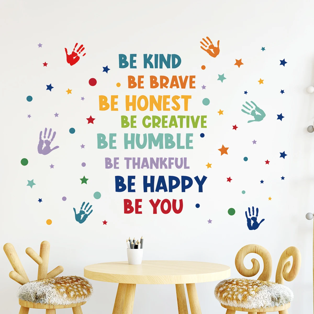 Wall Stickers 1Pc Colorful Wall Stickers Children Room Decor Baby Kids Room Wall Decoration Art for Bedroom Living Nursery Decals