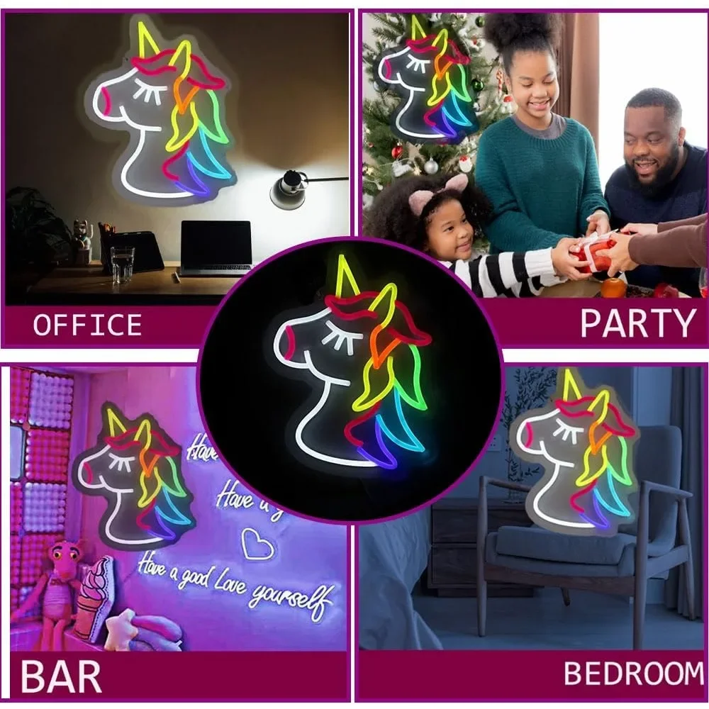 Unicorn Neon Sign-Blue/Yellow/Green/Pink/White/Orange Neon Sign