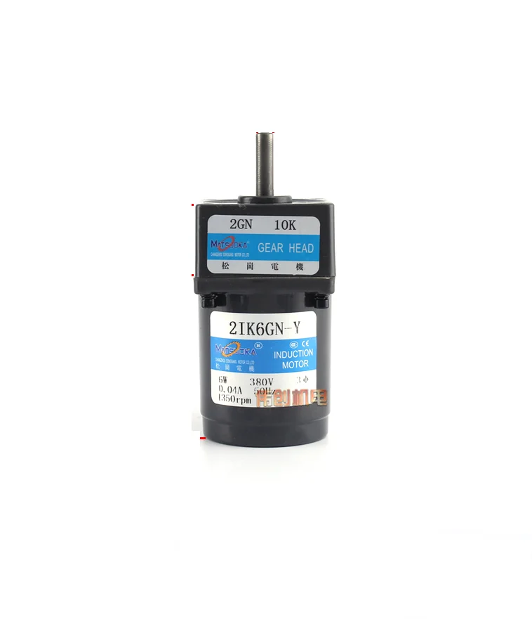 2IK6GN-Y 6W AC380V three-phase AC gear reducer motor, forward and reverse, high torque, constant speed motor