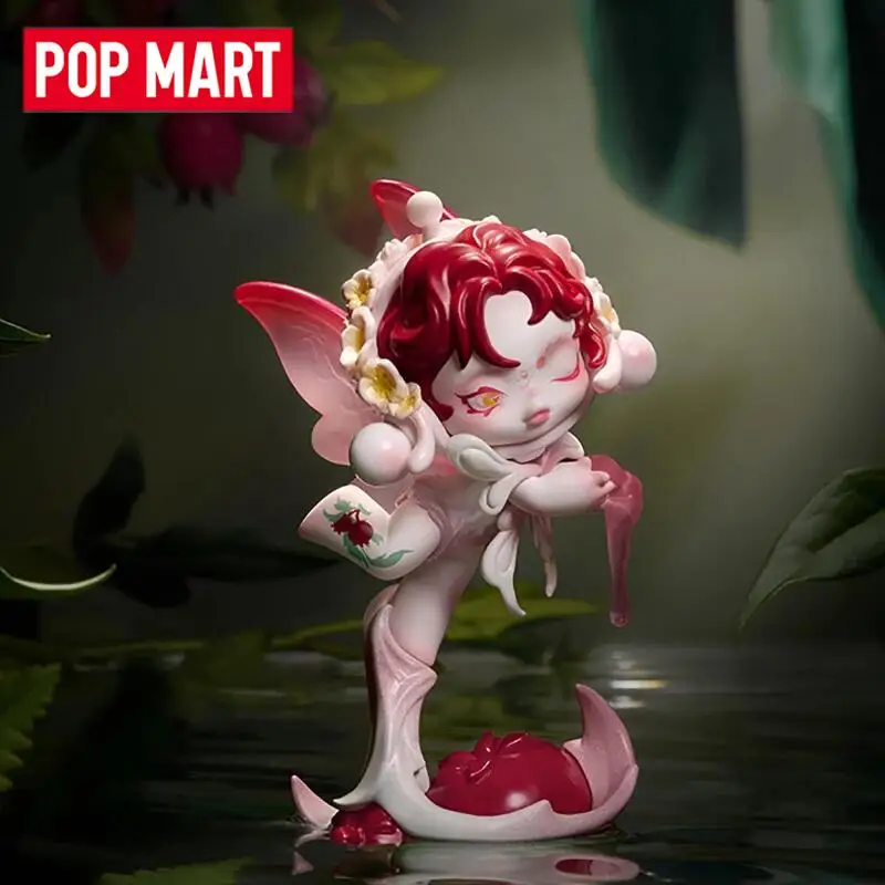 팝마트 스컬판다 페탈스 인 포 아크트 시리즈 블라인드 박스  장난감 귀여운 애니메이션 액션 피규어 게스 백 인형 미스터리 박스 선물