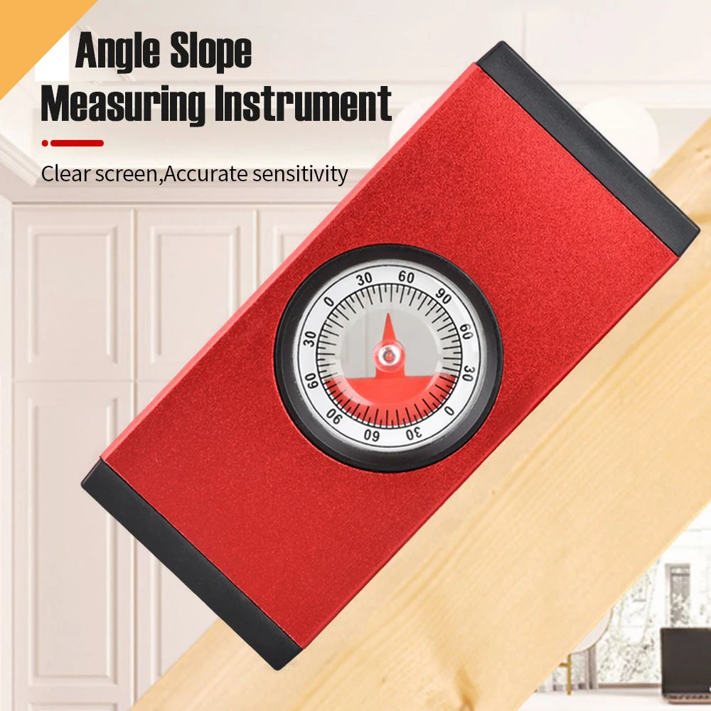 High Precision Slope Measuring Instrument Level Gauge Aluminum Alloy Mini Horizontal Ruler Portable Manual Angle Measuring Tool
