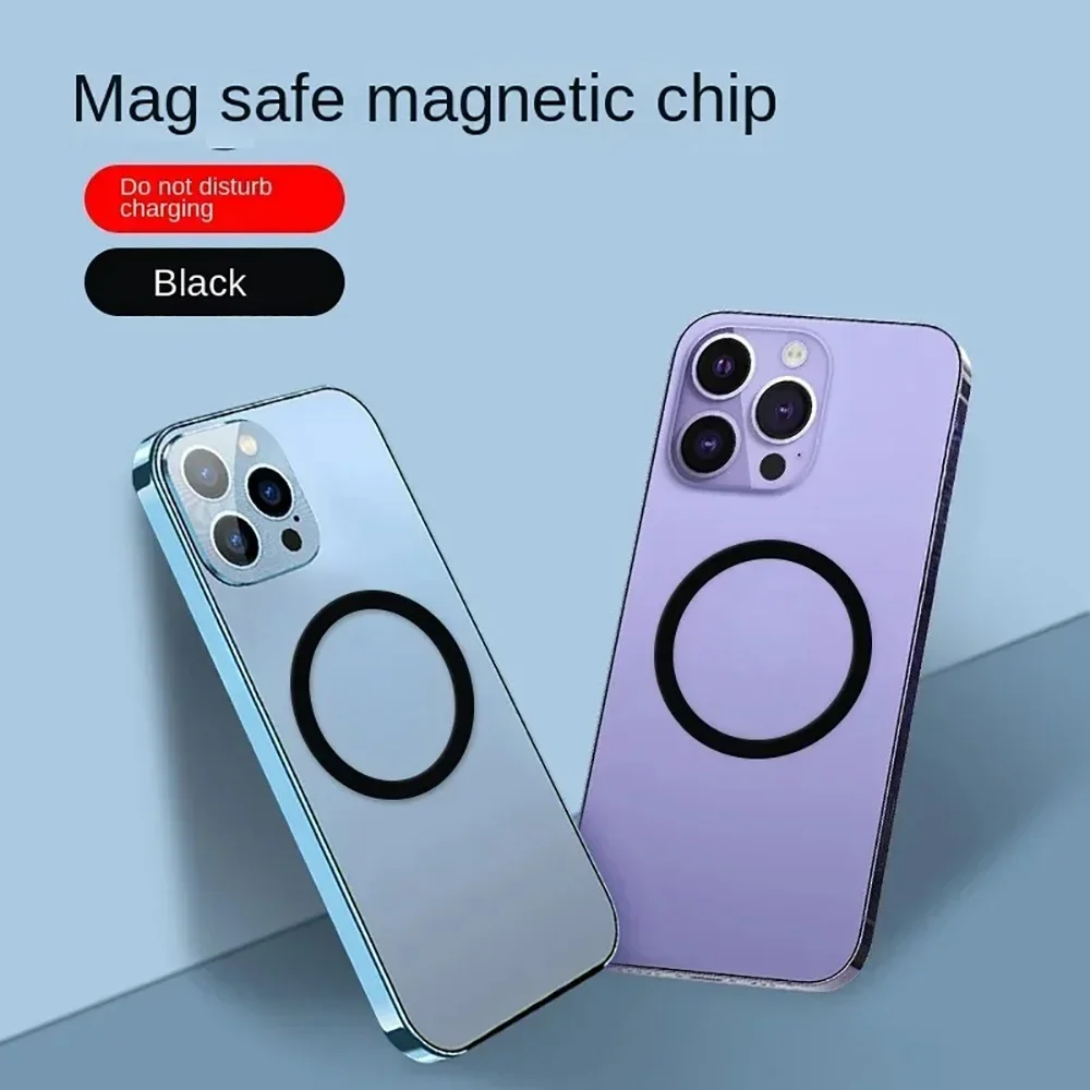 1/2/3Pcs Stainless Steel Magsafe Magnetic Ring Metal Plate Sheet Wireless Charger Sticker for iPhone 15 16 Pro Samsung Xiaomi