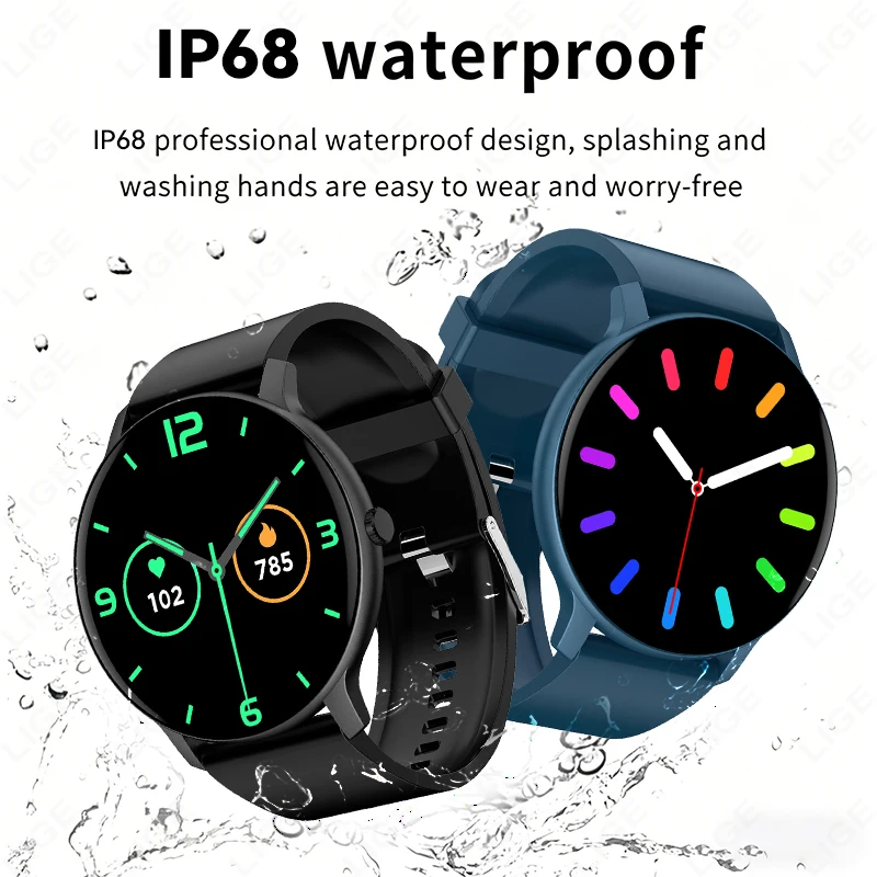 LIGE Nuovo Smartwatch con Schermo Touch Completo, Braccialetto Fitness Sportivo Impermeabile, Chiamate Bluetooth, per Uomini e Donne, Compatibile con Android e iOS - immagine 4