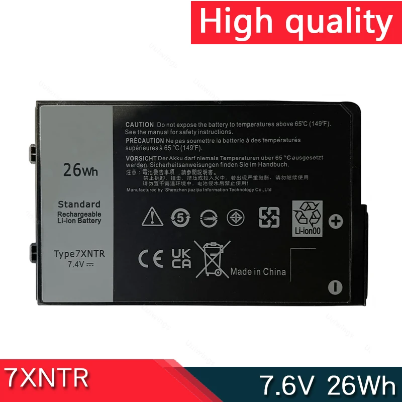 Nuova Batteria Per Laptop 7Xntr 7.4V 26Wh Per Dell Latitude 12 7202 7212 7220 Rugged Extreme Tablet Series T03H001 T03H002 J7Htx Fh8Rw