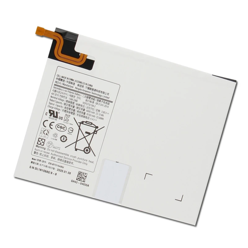Replacement Battery EB-BT515ABU For Samsung GALAXY Tab A T510 100% New Rechargeable Battery 6150mAh
