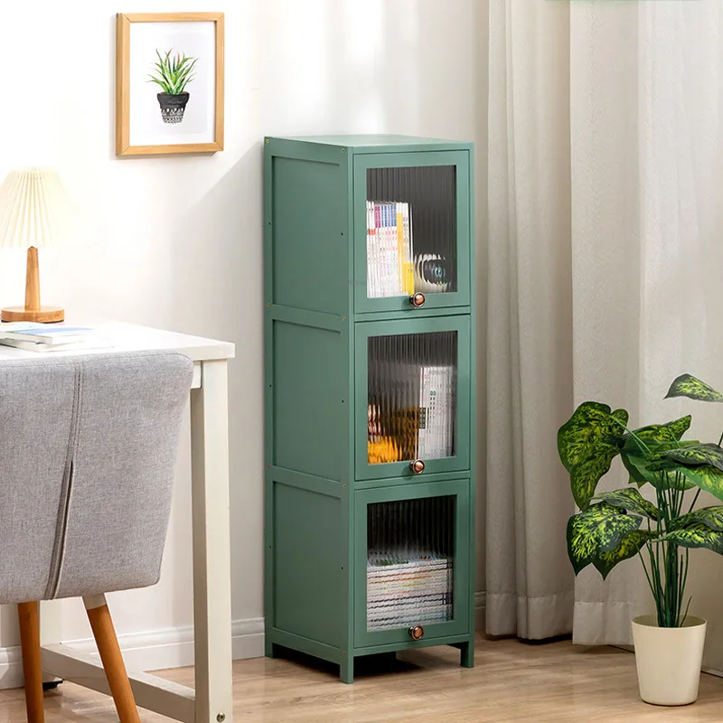 Bamboo Living Room Cabinet Living Room Furniture Fall To The Ground Stand Cabinet Bedroom Glass Door Layered Shelf