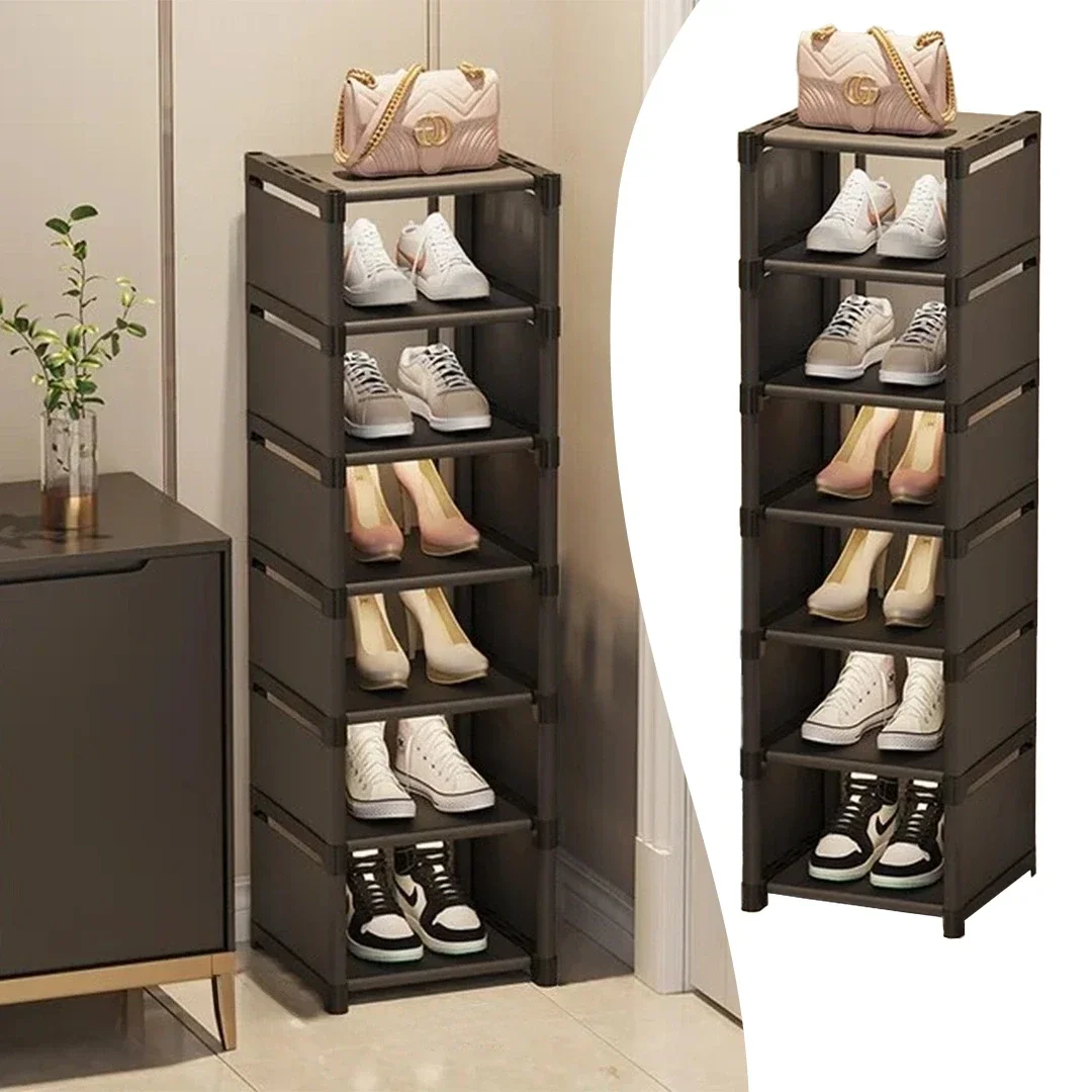 Shoe Organizer For Closet Stackable Multilayer Shoes Rack Space Saving For Entryway Large Sturdy
