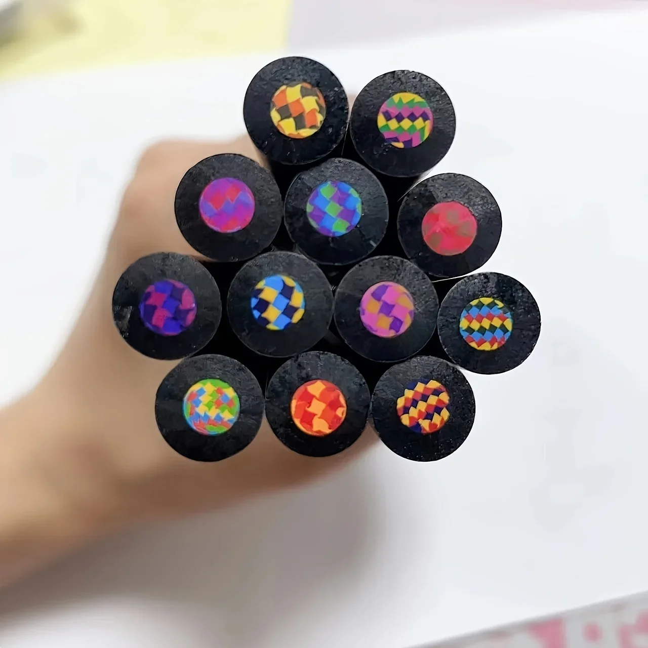 12pcs Gradient Color Wooden Colored Rainbow Pencils 6
