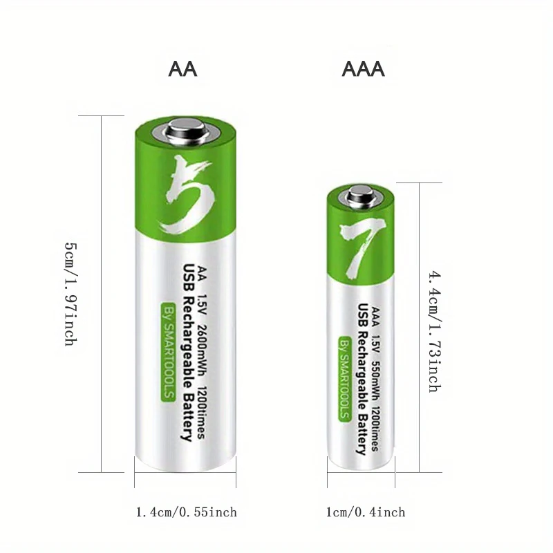 High capacity 1.5V AAA 750 mWh USB rechargeable li-ion battery for Remote control wireless mouse + Cable rechargeable lithium batteries