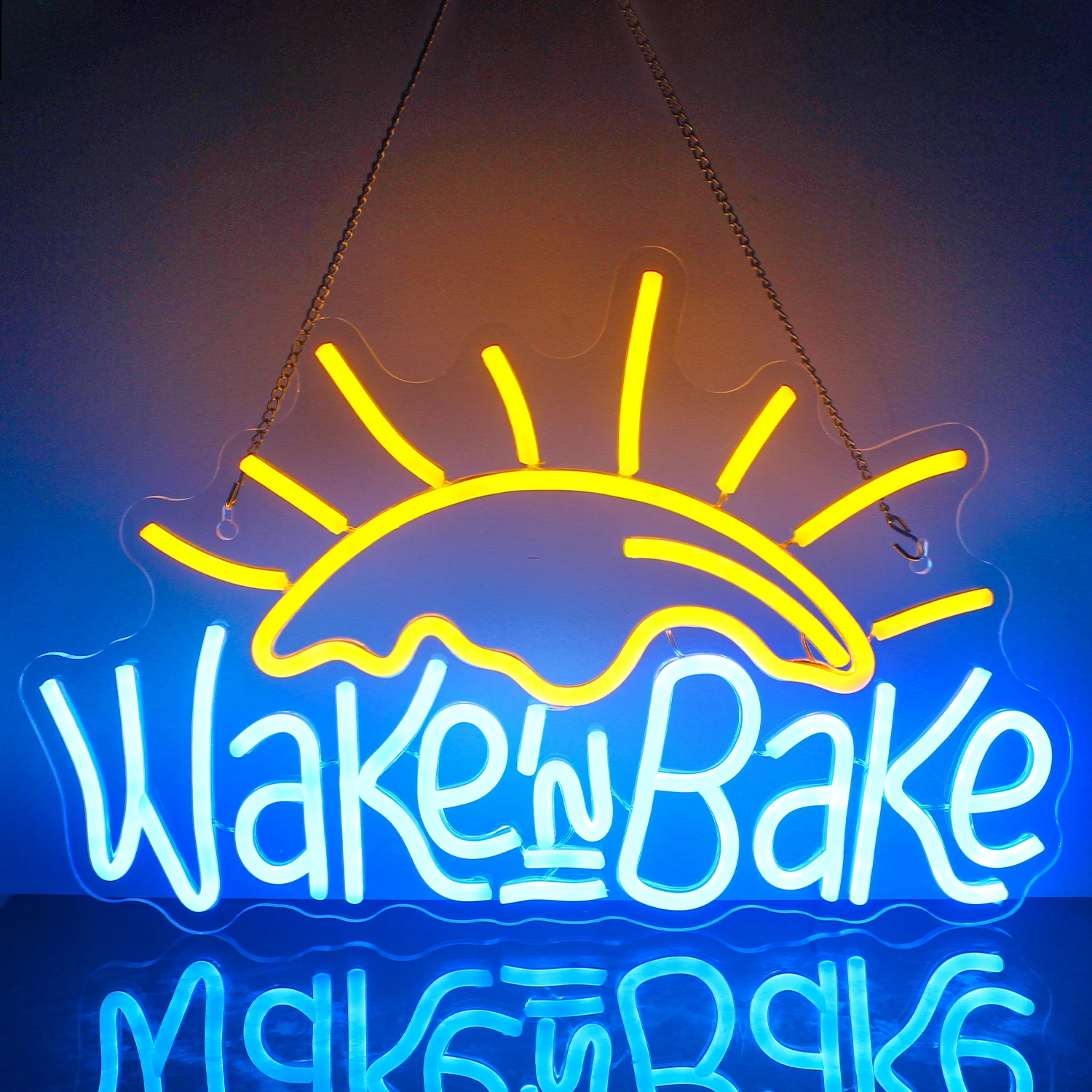 Description Picture 4 of itemWake In Bake Neon Signs LED Neon Light Up Sign For Wall Decor Baking Neon Lamp For Home Kitchen Cake Baking Shops Birthday Party