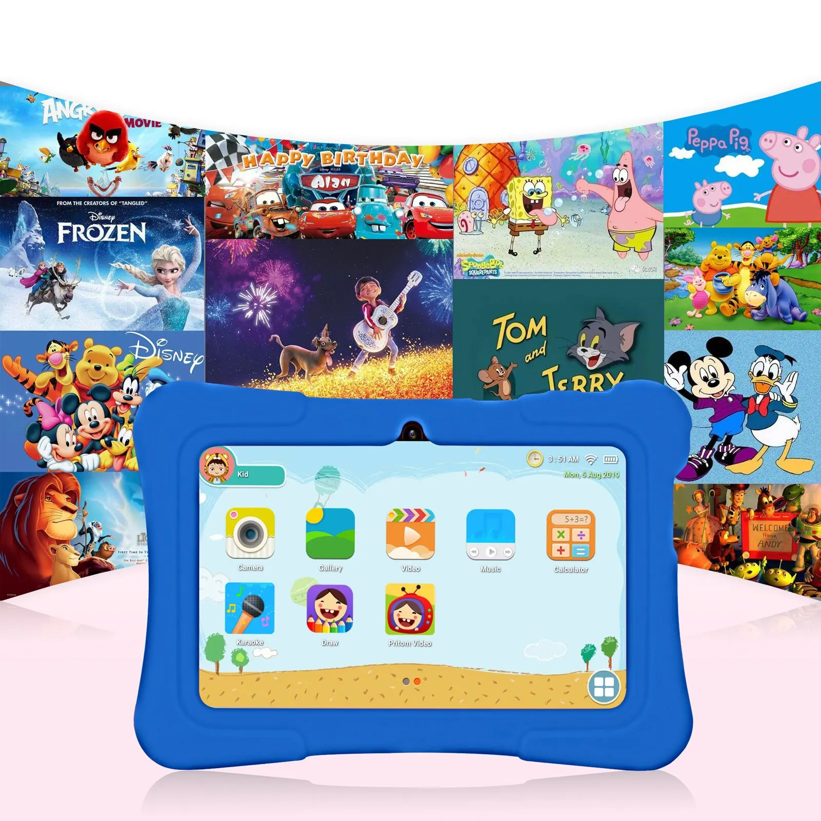 TOKOMOM™ 7 Inch Kids Tablet (Quad Core Android 10 32GB WiFi Bluetooth Educational Software Installed)