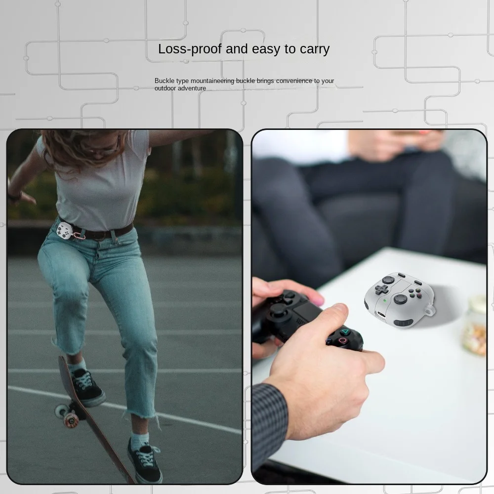 Cartoon Style 3D Silicone Earphone Protective Cover - Dustproof Game Console Design