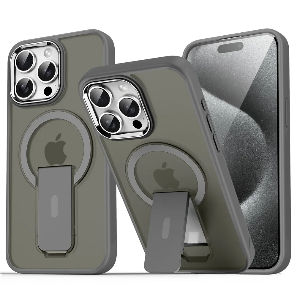 Premium Folding Magnetic Phone Case with Matte Translucent Back Cover