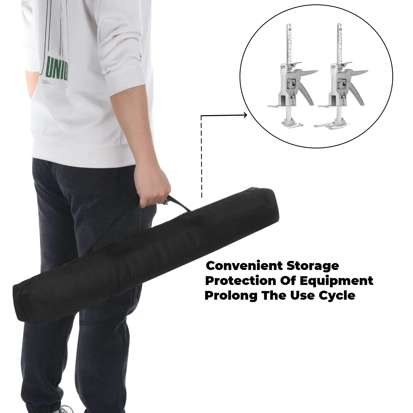 Lifting Tool Hand Lifting Jack With Storage Bag Labor Saving Arm Furniture Jack Lifter Height Adjustment