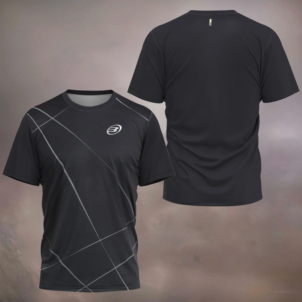 

New Men's Padel Boutique Badminton Wear Men's Fashion Fitness Short Sleeve Tennis Sportswear Breathable Quick Drying Sportswear