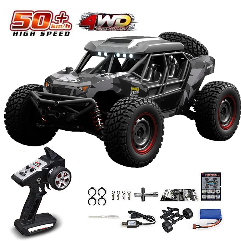 

16106 1:16 50KM/H 4WD RC Car with LED Remote Control Off-road Cars High Speed Drift Monster Truck for Kids Vs Wltoys 144001 Toys