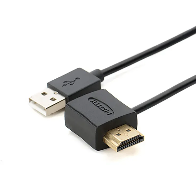 High-Definition HDMI Female to Male Converter with USB Charging Cable
