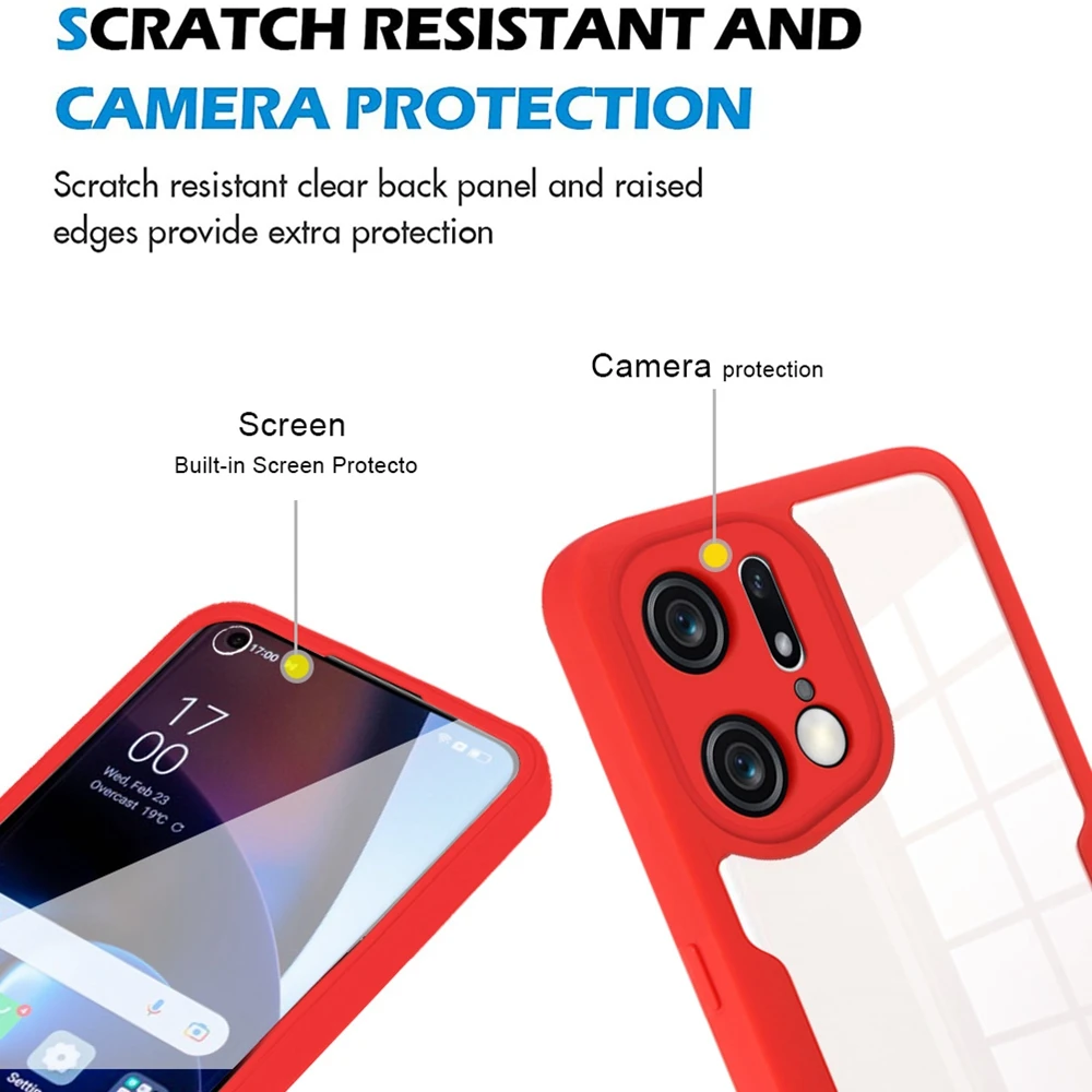 Funda Reno7 5G 360 Ǯ  ̽ on OPPO Find X5 Lite Pro Reno 7 5G ̽, Ÿ   ȣ ʸ  Ŀ
