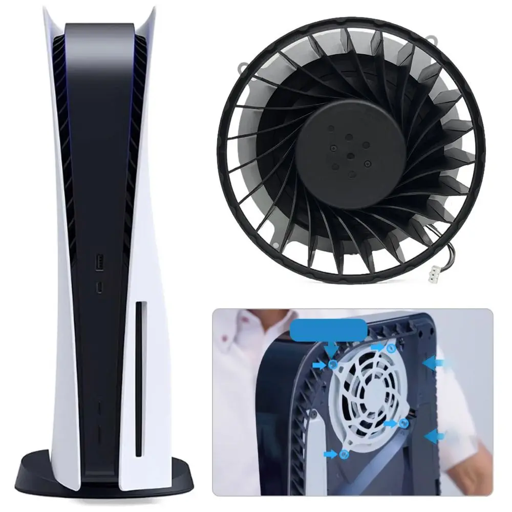 

Universal Accessories Replacement Parts 23 Blades Heatsink Cooling Fan Game Console Cooler Fan For PS5