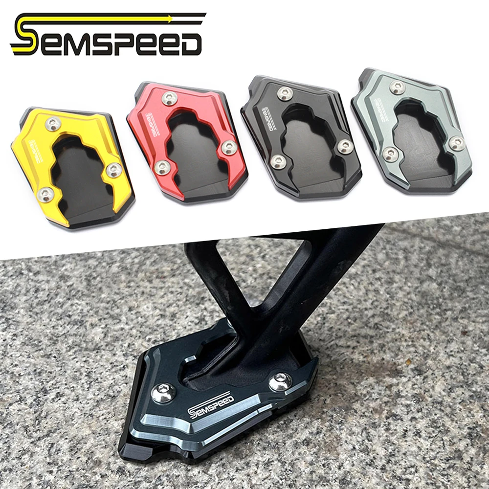 

Semspeed Fit For CFMOTO 800NK 2023 2024 Newest Foot Side Stand Enlarger Plate Kickstand Enlarge Extension Kit CNC Kick-stand Pad