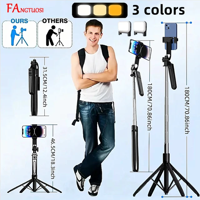 FANGTUOSI 1800mm Tripod for Smartphone Camera,Tripods Stand with