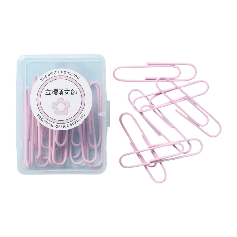 Color Coated Paper Clips 28/50mm Small Paperclips for Document Organizing