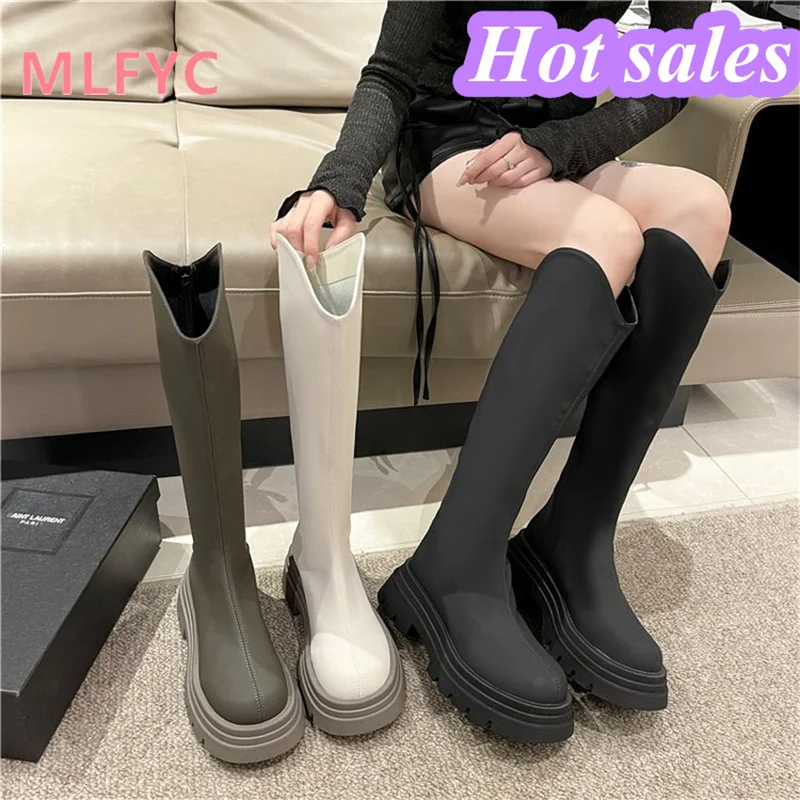 

New Knight Boots Women's Coarse Legs, Large Sleeve, Long Sleeve Boots, High Sleeve Boots, Fat Girls' Large Size Women's Boots