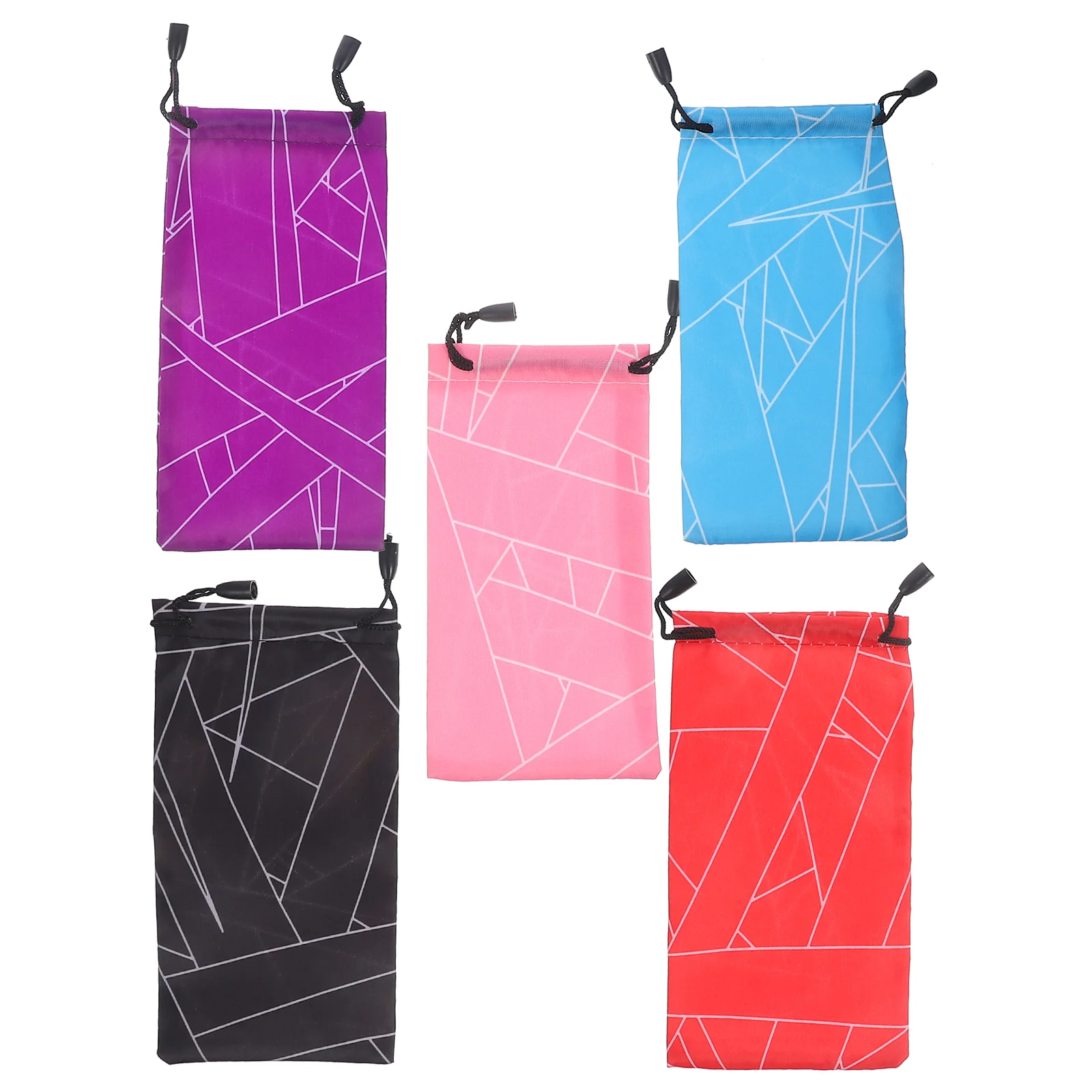 

5 Pcs Gift Bags Eyeglasses Pouches Literature and Sunglasses Drawstring Travel