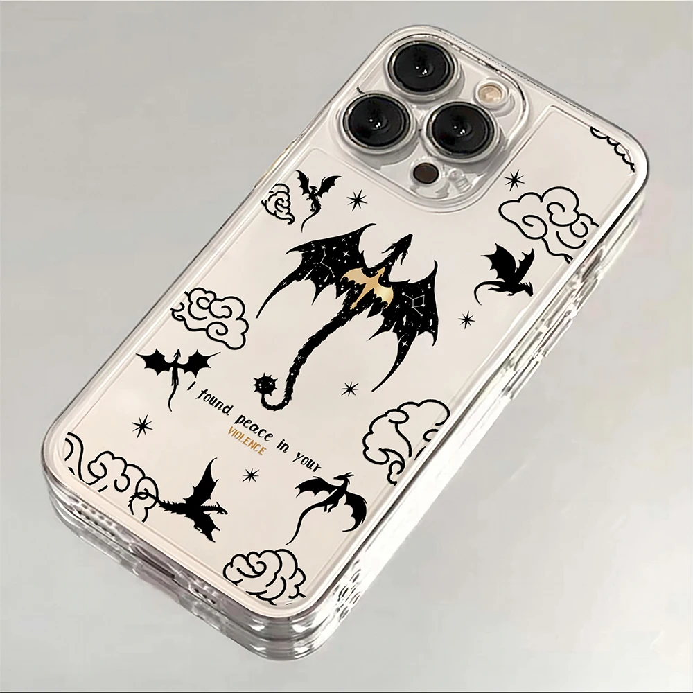 Luxury Dragon Wing Soft TPU Phone Case with Elegant Design