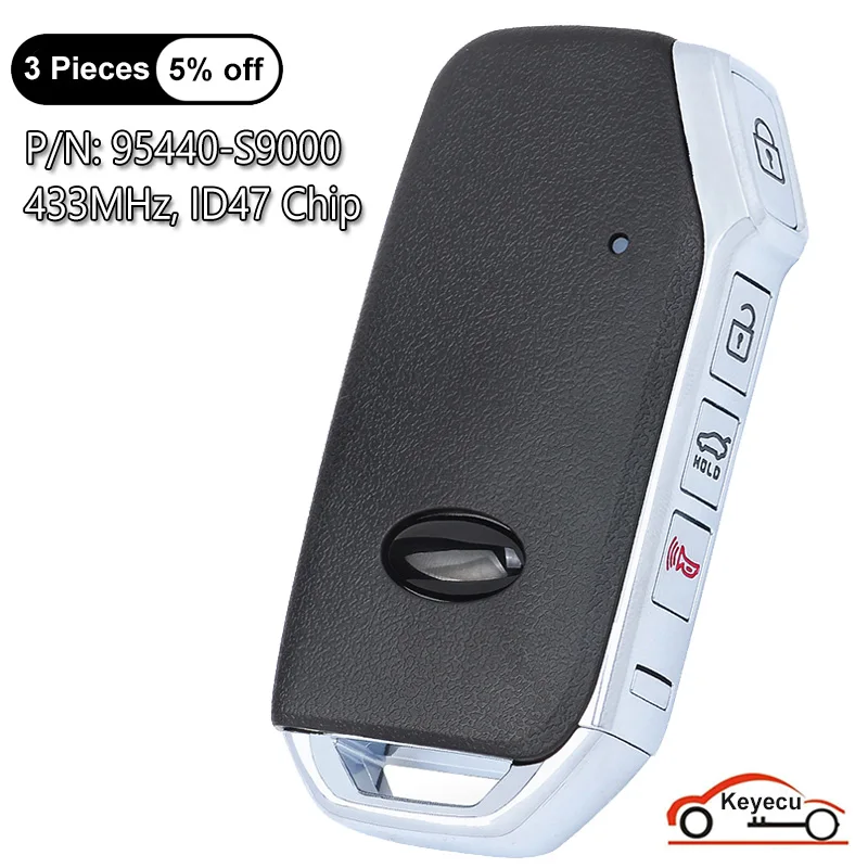 Keyecu 4 Pulsanti 433Mhz Id47 Chip Per Kia Telluride 2020 2021 Auto Smart Remote Control Key Fob 95440-S9000 Id Fcc: Tq8-Fob-4F24