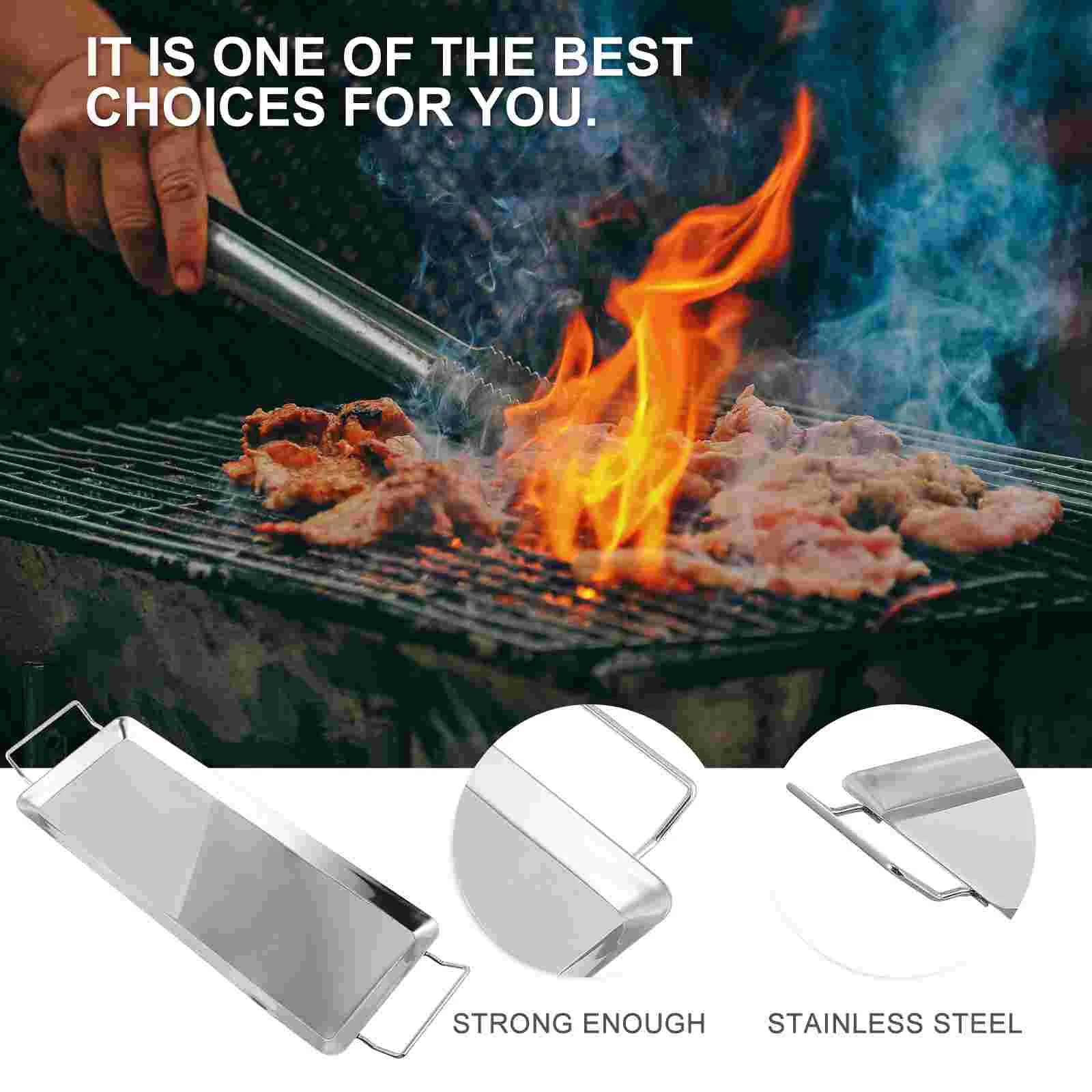 Stainless Steel Grill Plate Tray Universal Griddle Flat Top Plate Grill Bowl Accessories Bbq Charcoal Gas Grills Camping