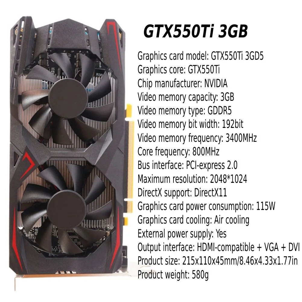 video card for gaming pc GTX550Ti 6/4GB GDDR5 GTX750Ti PCI-Express 2.0 NVIDIA PCI-express2.0 Computer Graphic Card Gaming Graphic Cards with Cooling Fans graphics cards computer Graphics Cards