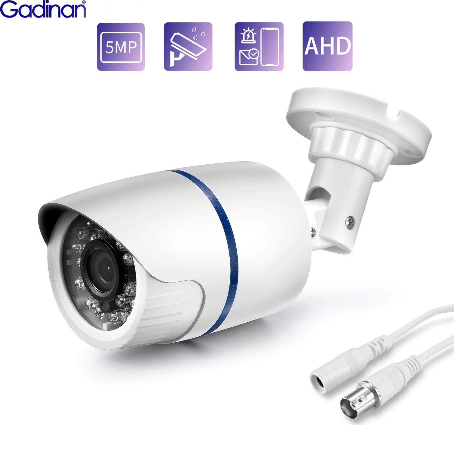 

Gadinan AHD Camera 720P 1080P 5MP Security Protection Analog HD IR Night Vision CCTV Outdoor Waterproof Home Video Surveillance