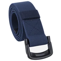 Double D Ring Buckle Belt Canvas Belts Nylon Waist Belt Fashion Nylon Belt Casual Long Waistband 125-130cm