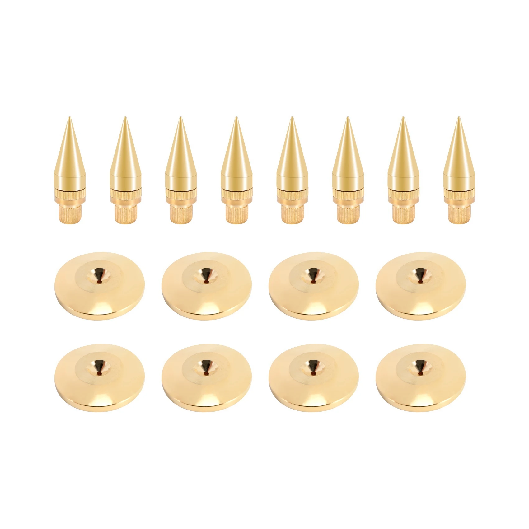 

8 Pairs 6 X 36Mm Copper Speaker Spike Isolation Stand + Base Pad Feet Mat Speaker Isolation Speaker Isolation Pads