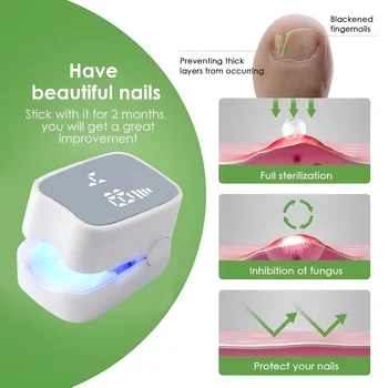 Dispositivo Laser Professionale UV per la Pulizia delle Unghie, Lampada per Fototerapia per Funghi delle Unghie