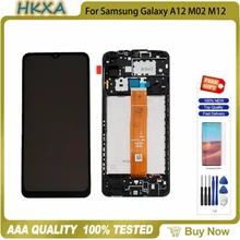 Écran tactile LCD, 6.5 pouces, pour Samsung Galaxy A12 A125F M12 M125 A02 A022 M02 M022, Original=