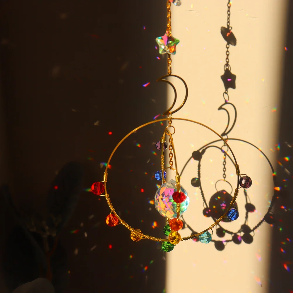 Suncatcher Crystal Wind Chimes Sun Catchers Pendant Sun Light Catcher Garden Window Wedding Curtain Chandelier Home Decor sun catcher crystal pendant sun catchers window ornament