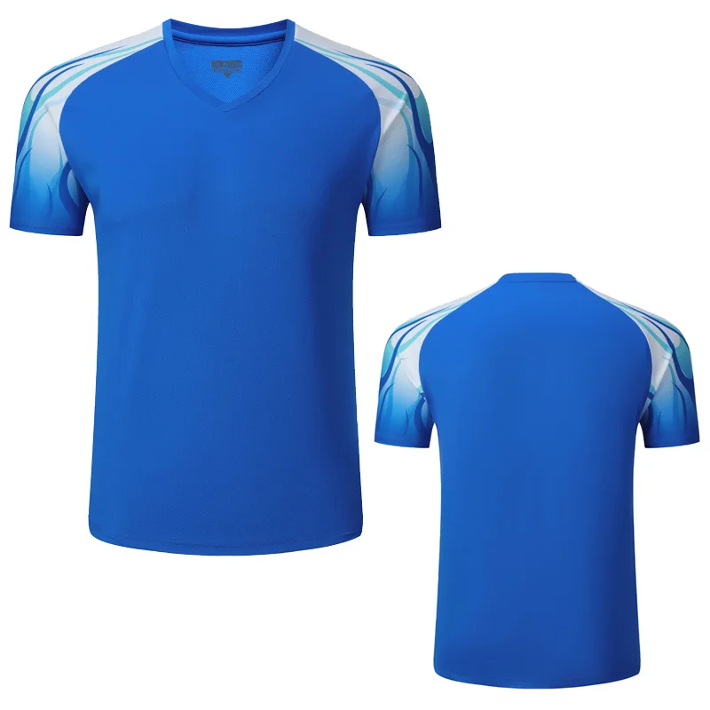3D Badminton Clothes V Collar Polyester Breathable Table Tennis Workout Shirts Running Fitness Quick Dry Sport Jerseys