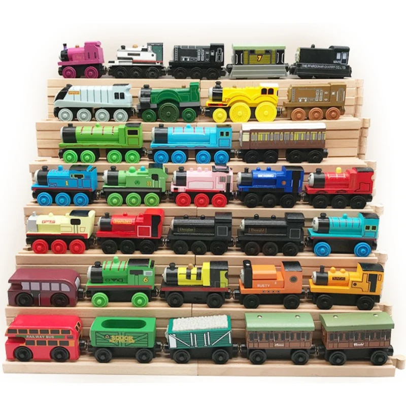 Деревянные игрушки для поездов Thomas and Friends магнитные соединяемые треки поезда
