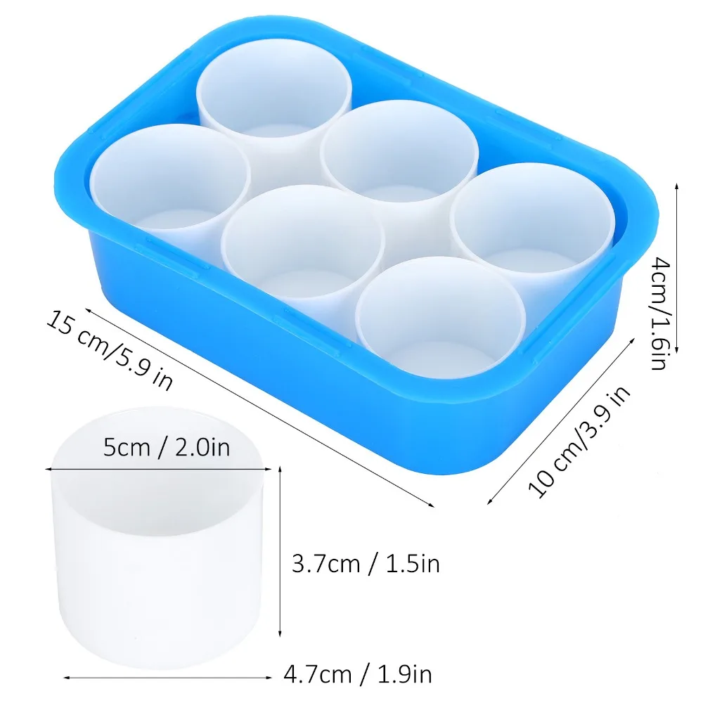 6PCS 6 그리드 페인트 혼합 상자 누출 방지 칸막이 페인트 혼합 컵 누출 방지 하드 플라스틱 컬러 트레이 유화