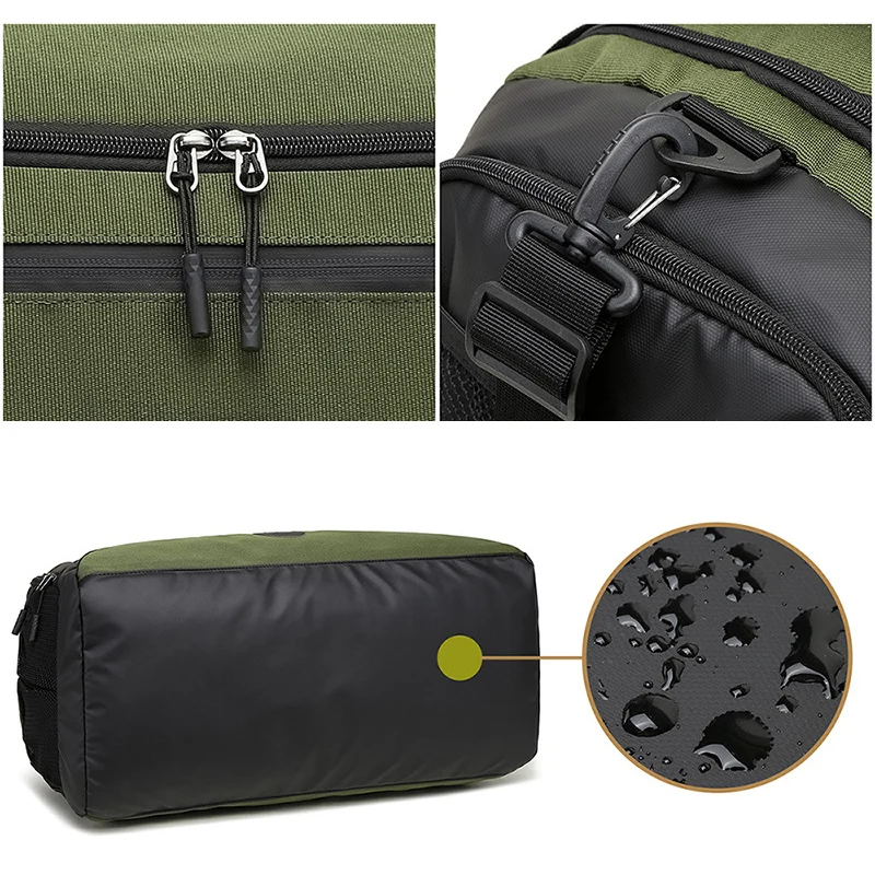 BWBW Men's Travel Bag Large Capacity Handbag Shoulder Bag Casual Crossbody Luggage Wet and Dry Separation Sports Fitness