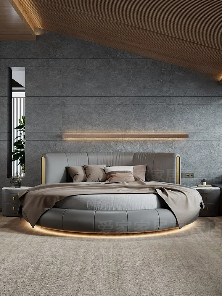 Letto Angolare Letto Matrimoniale Rotondo In Pelle Letto