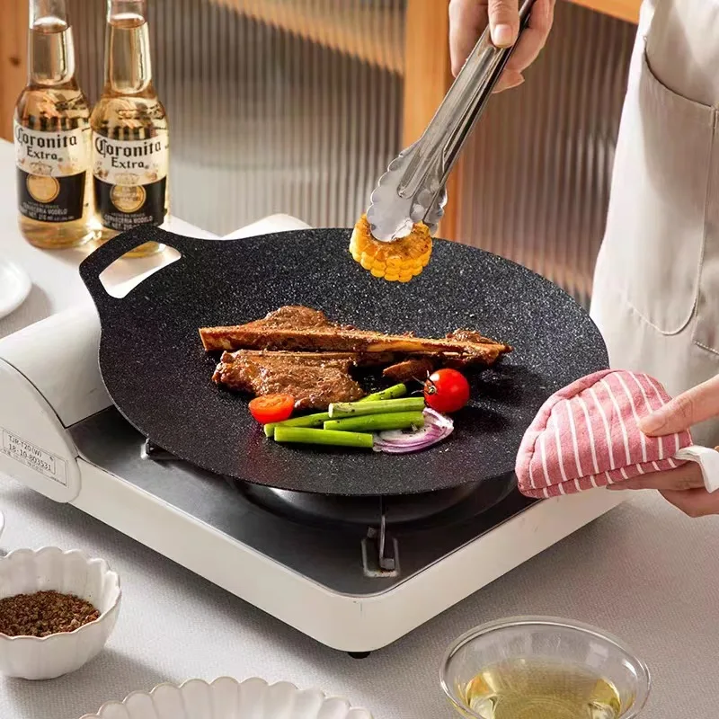 Utensils With Nonstick Pan Induction,gas Grill Cooktop, Free Korean For Kitchen Stove,electric With Round Griddle,compatible