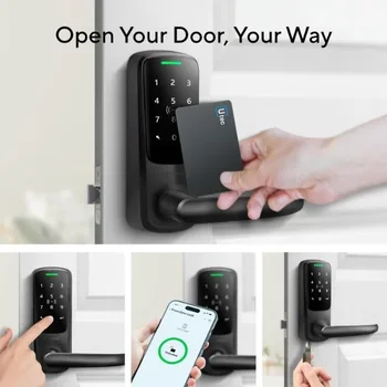 ULTRALOQ Latch 5 Built-in WiFi Smart Lock with NFC, 5-in-1 Keyless Entry Door Lock with Touch Digital Keypad, Smart Handle Lock 2