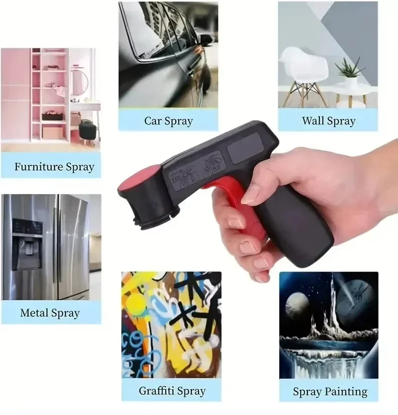 Plastic Portable Spray Paint Handle Universal Reusable Car Color Changing Film Pasting Self Spraying Hand Spray Gun 1 Pcs spray gun